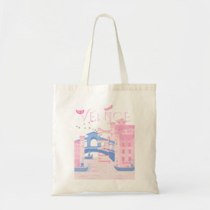 Venice Travel Art, Italy, Travel Art, Pink Tote Bag