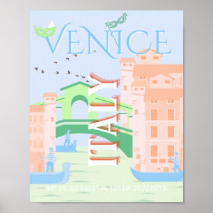 Venice Travel Art, Italy, Travel Art Poster