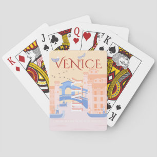 Venice Travel Art, Italy, Travel Art, Retro Playing Cards