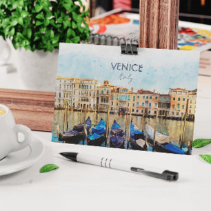 VENICE VENEZIA watercolor - Italy Travel souvenir  Postcard