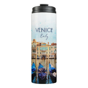 VENICE VENEZIA watercolor - Italy Travel souvenir  Thermal Tumbler