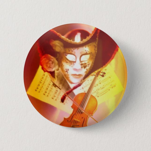 Venice Violinist Button (Front)
