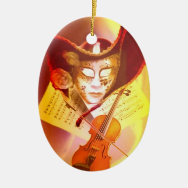 Venice Violinist Ornament (Front)