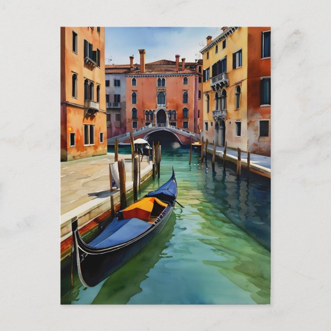 Venice watercolor art postcard (Front)