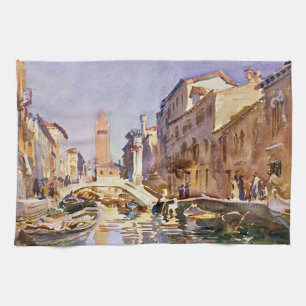 Venice Watercolor Canal Art Kitchen Towel