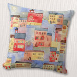 Venice Watercolor Cushion<br><div class="desc">A watercolor painting of Venice,  Italy.  Architecture,  buildings,  canals and waterways,  gondolas and bridges.  Original art by Nic Squirrell.</div>