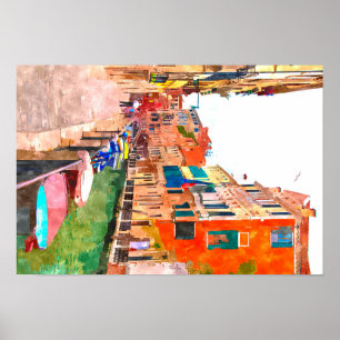 Venice watercolor painting poster