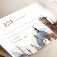 Venice Wedding RSVP Card Basilica della Salute
