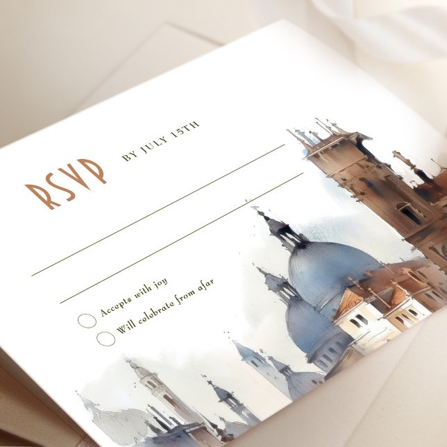 Venice Wedding RSVP Card Basilica della Salute (Creator Uploaded)