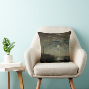 Venise et le Campanile au Clair de Lune Cushion