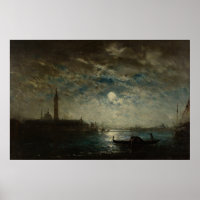 Venise et le Campanile au Clair de Lune