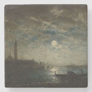 Venise et le Campanile au Clair de Lune Stone Coaster