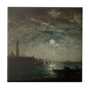 Venise et le Campanile au Clair de Lune  Tile