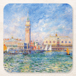 Venise, Venezia, Renoir Square Paper Coaster