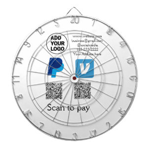 Venmo paypal scan to pay add q r code logo text na dartboard