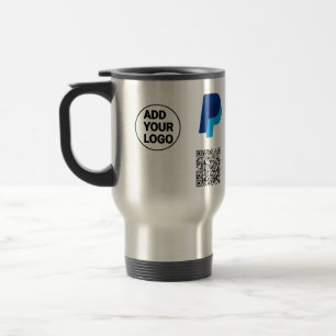 Venmo paypal scan to pay add q r code logo text na travel mug