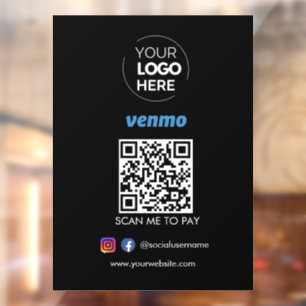 Venmo QR Code Payment    Scan to Pay Black