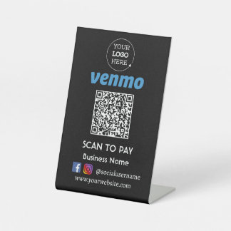 Venmo QR Code Payment | Scan to Pay Pedestal Sign