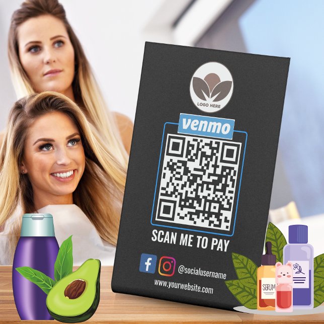 Venmo QR Code Payment | Wight Scan to Pay Business Pedestal Sign (Venmo QR Code Payment | Wight Scan to Pay Business Pedestal Sign)