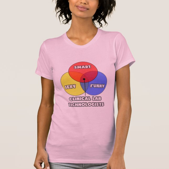 Venn Diagram .. Clinical Laboratory Technologists T-Shirt (Front)