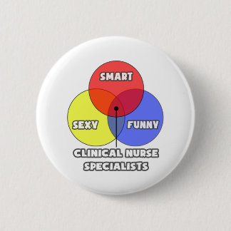 Venn Diagram .. Clinical Nurse Specialists 6 Cm Round Badge