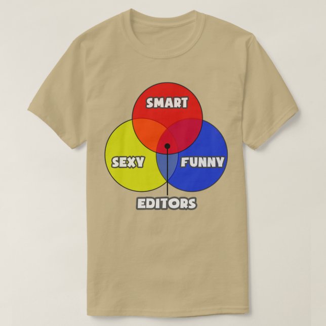Venn Diagram Editors T-Shirt (Design Front)