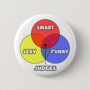 Venn Diagram .. Judges 6 Cm Round Badge