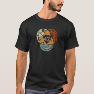 Venn Diagram Life The Universe And Everything  42  T-Shirt