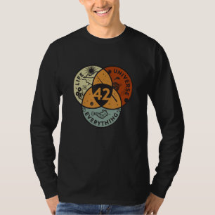 Venn Diagram Life The Universe And Everything - 42 T-Shirt
