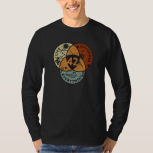 Venn Diagram Life The Universe And Everything  42  T-Shirt
