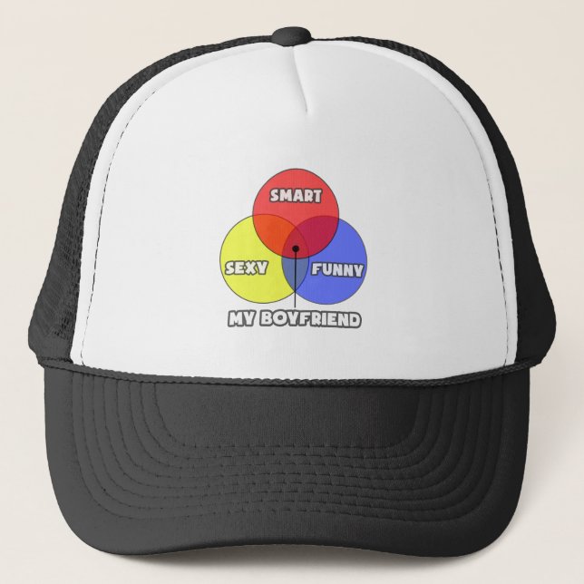 Venn Diagram .. My Boyfriend Trucker Hat (Front)