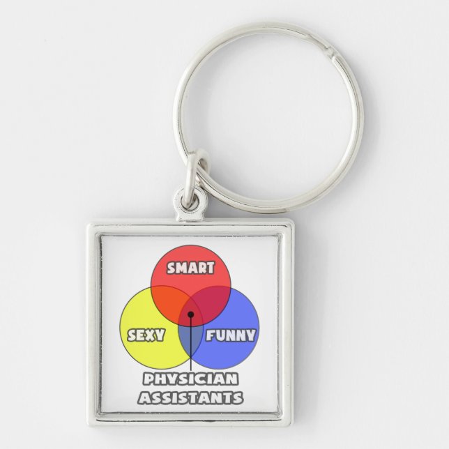 Venn Diagram .. Physician Assistants Key Ring (Front)