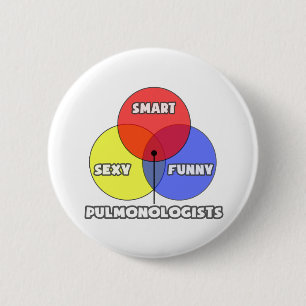 Venn Diagram .. Pulmonologists 6 Cm Round Badge