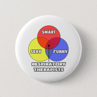 Venn Diagram .. Respiratory Therapists 6 Cm Round Badge