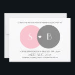 Venn Diagram Save the Date Announcement<br><div class="desc">Customisable save the date announcement featuring a Venn diagram. Other colours are available.</div>