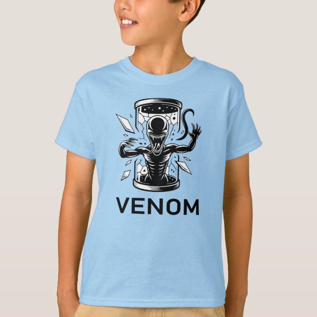 Venom Inspired Symbiote Monster Kids T-Shirt (Front)
