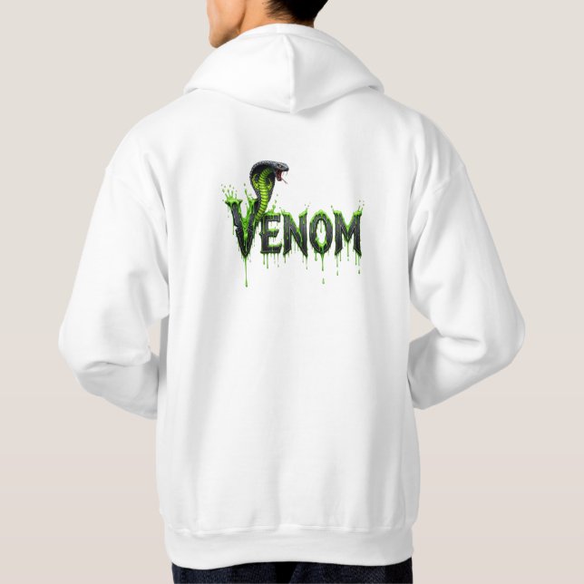 Venom Snake Graphic Dripping Text T-Shirt Hoodie (Back)