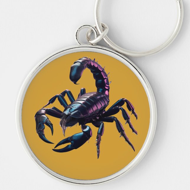 Venomous Black Scorpion Key Ring (Front)