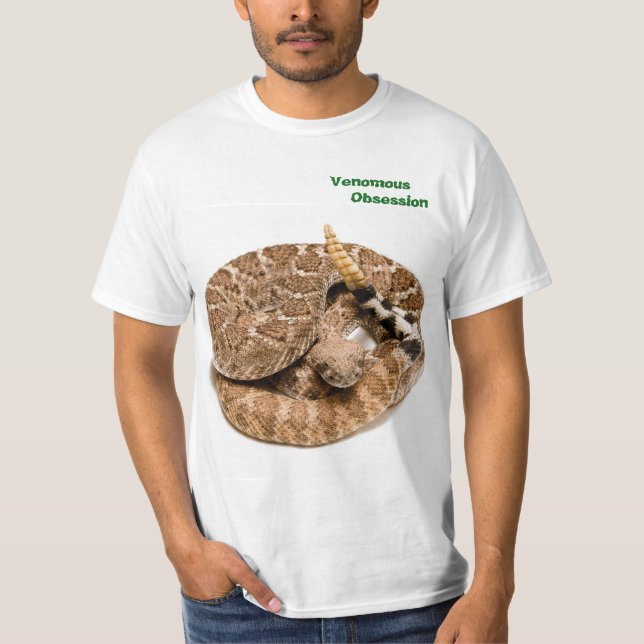 Venomous Obsession Western Diamondback Rattlesnake T-Shirt (Front)