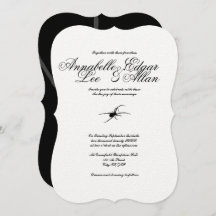 Venomous- Simply Elegant Gothic Wedding Invitation