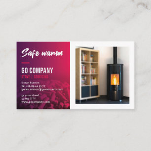 Vente et entretien de poêle, entreprise et artisan business card