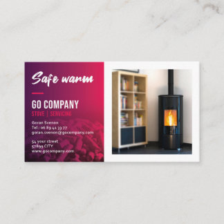 Vente et entretien de poêle, entreprise et artisan business card