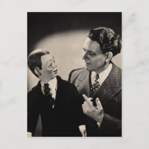 Ventriloquist Dummy Postcard