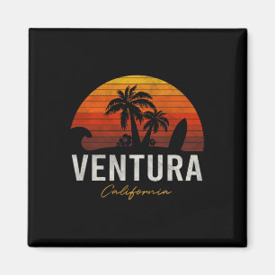 Ventura Beach California Palms Vacation Surf Sundo Magnet