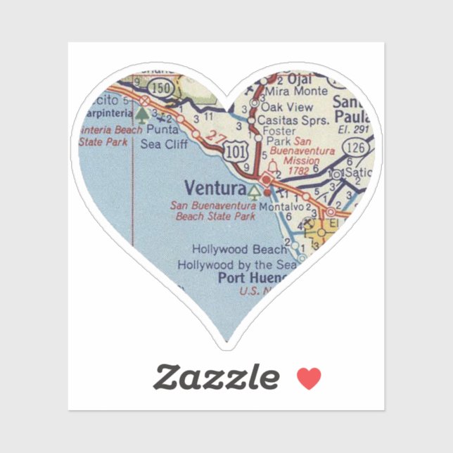 Ventura CA Vintage Map (Sheet)