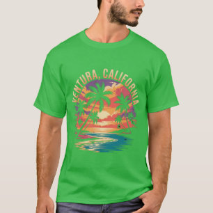 Ventura California Beach Palms Sunset T-Shirt