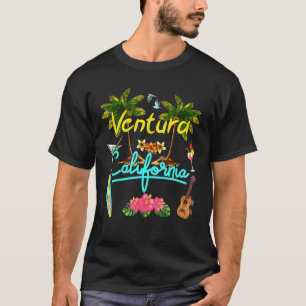 Ventura California Beach Summer Palm Surf Sun Set T-Shirt