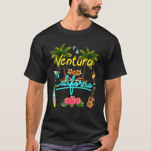 Ventura California Beach Summer Palm Surf Sun Set T-Shirt