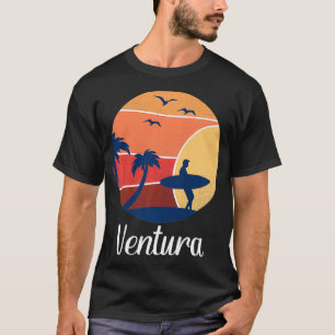 Ventura California CA Surfing Surfer Vintage Sunse T-Shirt