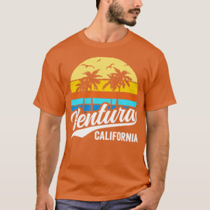 Ventura California Vintage Sunset Palm Trees 70s R T-Shirt